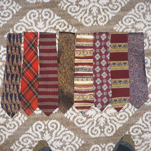 LOT of 8 Superb Ties! Van Heusen, Neiman Marcus, Neo Bill Blass & More!